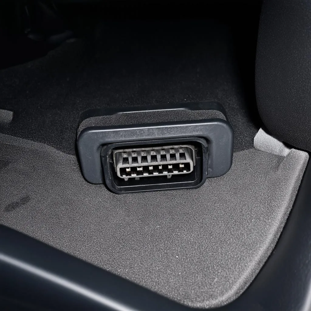 OBD port under the dashboard